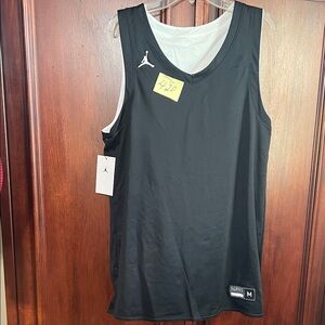Jordan Black and White Basketball Jersey Reversible Size Medium NWT